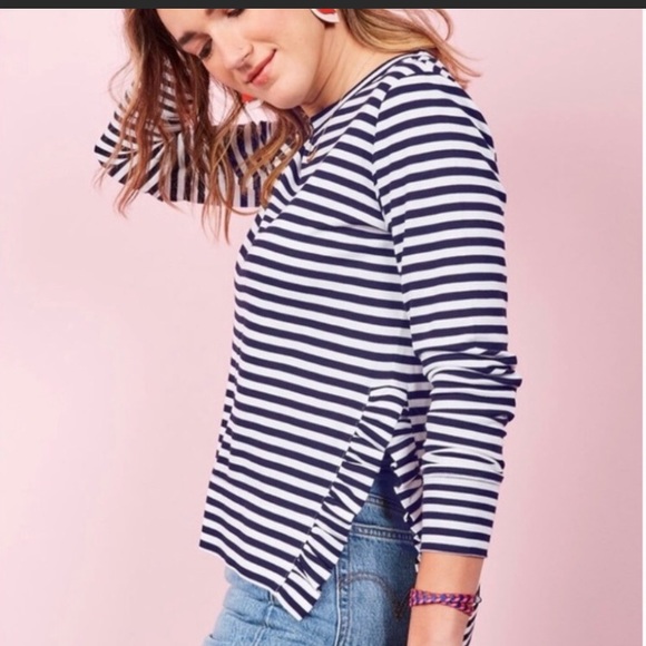 Stella & Dot Ruffle Stripe Pullover - XS/S - Picture 1 of 7
